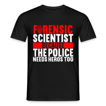 Forensik Forensiker - Männer T-Shirt - Schwarz - Vorne - AI Model Male 178 light (178cm)