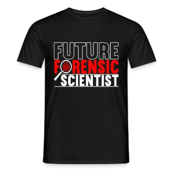 Forensics Forensic Scientist - Men's T-Shirt - black - Front - AI Model Male 178 light (178cm)