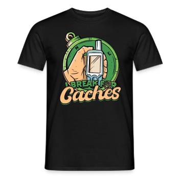 Géocache - T-shirt homme - noir - Devant - AI Model Male 178 light (178cm)