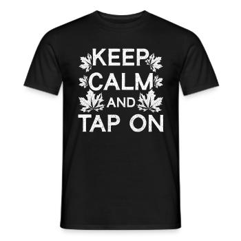 Sirop d’érable Gardez votre calme et appuyez sur - T-shirt homme - noir - Devant - AI Model Male 178 light (178cm)