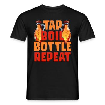 Maple Syrup Maple Sap Tap Boil Bottle Repeat - Men's T-Shirt - black - Front - AI Model Male 178 light (178cm)