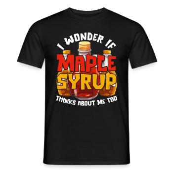 Maple Syrup Maple Tree Maple Sap - Men's T-Shirt - black - Front - AI Model Male 178 light (178cm)