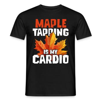 Ahornsirup Maple Tapping Is My Cardio - Männer T-Shirt - Schwarz - Vorne - AI Model Male 178 light (178cm)