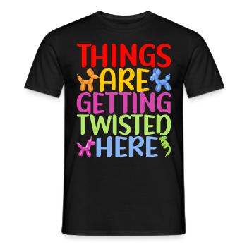 Balloon Animal Balloon Twisting - Men's T-Shirt - black - Front - AI Model Male 178 light (178cm)