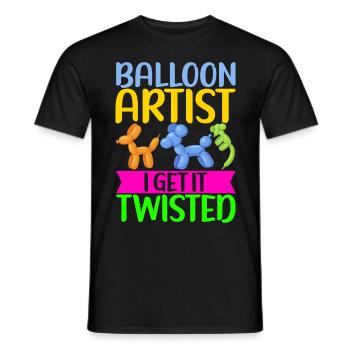 Balloon Animal Balloon Twisting - Men's T-Shirt - black - Front - AI Model Male 178 light (178cm)