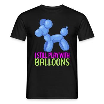 Balloon Animal Balloon Twisting - Men's T-Shirt - black - Front - AI Model Male 178 light (178cm)