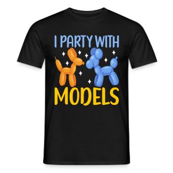 Balloon Animal Balloon Twisting - Men's T-Shirt - black - Front - AI Model Male 178 light (178cm)