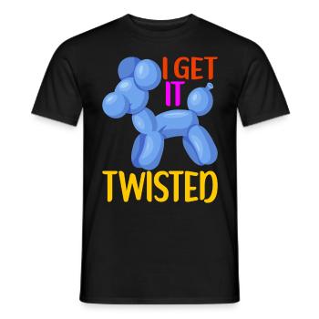 Balloon Animal Balloon Twisting - Men's T-Shirt - black - Front - AI Model Male 178 light (178cm)