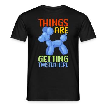 Balloon Animal Balloon Twisting - Men's T-Shirt - black - Front - AI Model Male 178 light (178cm)