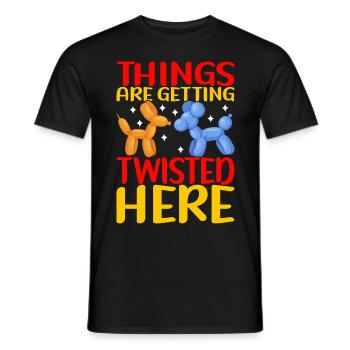 Balloon Animal Balloon Twisting - Men's T-Shirt - black - Front - AI Model Male 178 light (178cm)