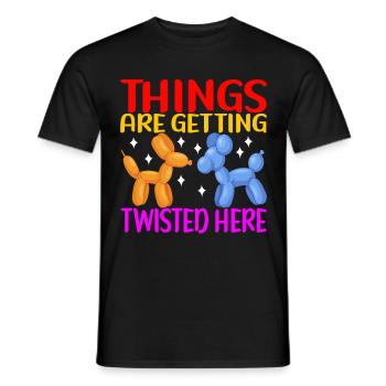 Balloon Animal Balloon Twisting - Men's T-Shirt - black - Front - AI Model Male 178 light (178cm)