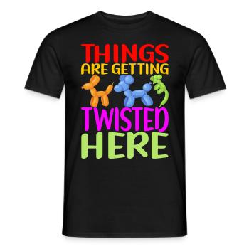 Balloon Animal Balloon Twisting - Men's T-Shirt - black - Front - AI Model Male 178 light (178cm)