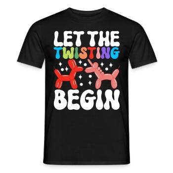 Balloon Animal Balloon Twisting - Men's T-Shirt - black - Front - AI Model Male 178 light (178cm)