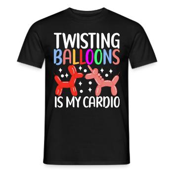 Balloon Animal Balloon Twisting - Men's T-Shirt - black - Front - AI Model Male 178 light (178cm)