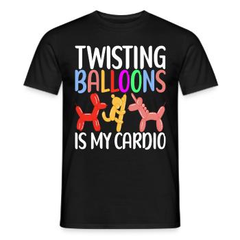 Balloon Animal Balloon Twisting - Men's T-Shirt - black - Front - AI Model Male 178 light (178cm)