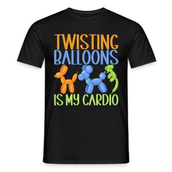 Balloon Animal Balloon Twisting - Men's T-Shirt - black - Front - AI Model Male 178 light (178cm)