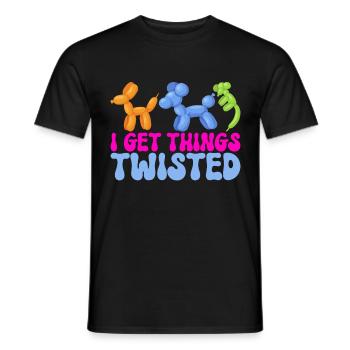 Balloon Animal Balloon Twisting - Men's T-Shirt - black - Front - AI Model Male 178 light (178cm)