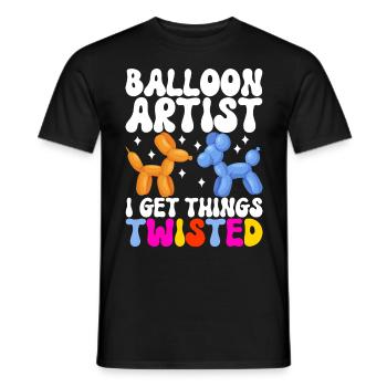 Balloon Animal Balloon Twisting - Men's T-Shirt - black - Front - AI Model Male 178 light (178cm)