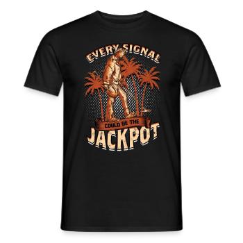 Detectorist Chasseur de trésors Dirt Fishing - T-shirt homme - noir - Devant - AI Model Male 178 light (178cm)