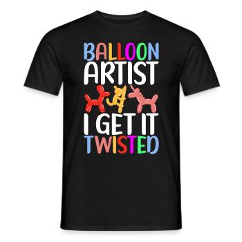 Balloon Animal Balloon Twisting - Men's T-Shirt - black - Front - AI Model Male 178 light (178cm)