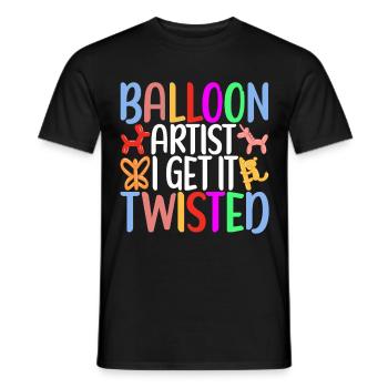 Balloon Animal Balloon Twisting - Men's T-Shirt - black - Front - AI Model Male 178 light (178cm)