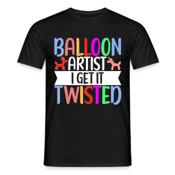 Balloon Animal Balloon Twisting - Men's T-Shirt - black - Front - AI Model Male 178 light (178cm)