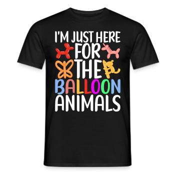 Balloon Animal Balloon Twisting - Men's T-Shirt - black - Front - AI Model Male 178 light (178cm)