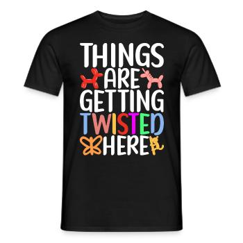 Balloon Animal Balloon Twisting - Men's T-Shirt - black - Front - AI Model Male 178 light (178cm)