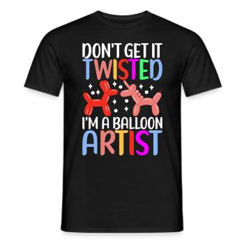Balloon Animal Balloon Twisting - Men's T-Shirt - black - Front - AI Model Male 178 light (178cm)