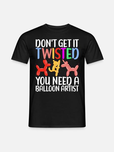 Ballontier Balloon Twisting - Männer T-Shirt - Schwarz
