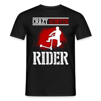 Kick Scooter Stunt Scooter Kick Skater Scooter - Männer T-Shirt - Schwarz - Vorne - AI Model Male 178 light (178cm)