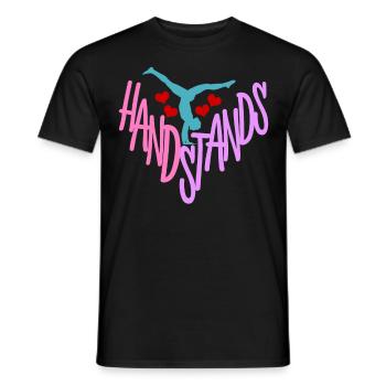 Gymnast Handstands Handstand Gymnastics - Männer T-Shirt - Schwarz - Vorne - AI Model Male 178 light (178cm)
