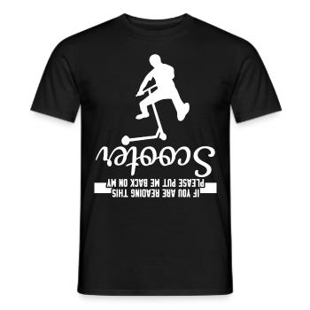 Kick Scooter Skater Scooter Stunt Scooter Kick - Männer T-Shirt - Schwarz - Vorne - AI Model Male 178 light (178cm)