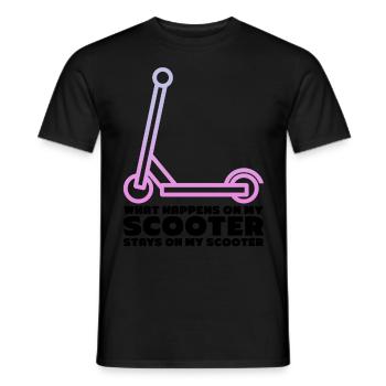 Scooter Rider Kick Skater Scooter Kick Scooter - Männer T-Shirt - Schwarz - Vorne - AI Model Male 178 light (178cm)