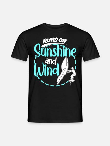 Winging Wing Foiling Wing Surfing - Men's T-Shirt - black