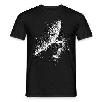 Wing Foiling Winging Wing Surfing - Men's T-Shirt - black - Front - AI Model Male 178 light (178cm)