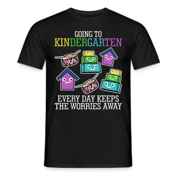 École maternelle - T-shirt homme - noir - Devant - AI Model Male 178 light (178cm)