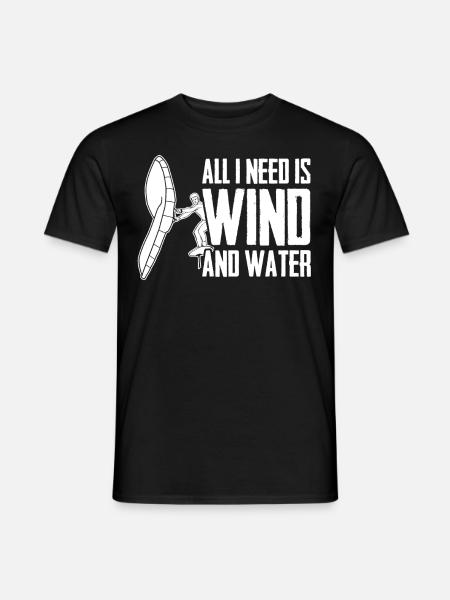 Winging Wingsurfing Wing Foiling - Men's T-Shirt - black