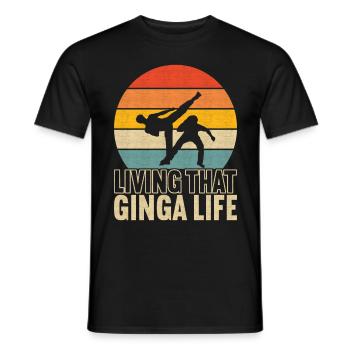 Capoeira Capoeirista - Männer T-Shirt - Schwarz - Vorne - AI Model Male 178 light (178cm)
