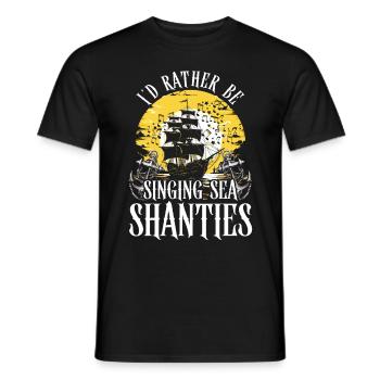 Shanty Chor Seemannslieder - Männer T-Shirt - Schwarz - Vorne - AI Model Male 178 light (178cm)