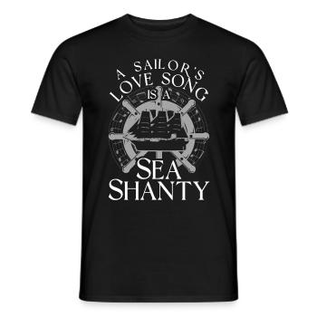 Seemannslieder Shanty Chor - Männer T-Shirt - Schwarz - Vorne - AI Model Male 178 light (178cm)