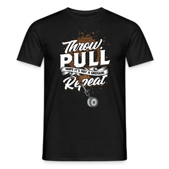 Aimant pêche jeter l’espoir que ce n’est pas une répétition de grenade - T-shirt homme - noir - Devant - AI Model Male 178 light (178cm)