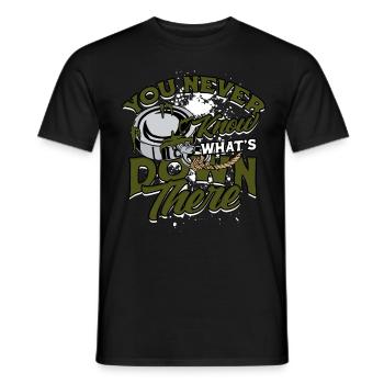 Magnetfischen Magnetangeln Metallfischen - Männer T-Shirt - Schwarz - Vorne - AI Model Male 178 light (178cm)