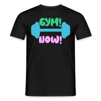 Fitness Gym Bodybuilding Bodybuilder - Men's T-Shirt - black - Front - AI Model Male 178 light (178cm)