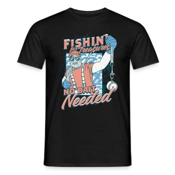 Magnetfischen Metallfischen Magnetangeln - Männer T-Shirt - Schwarz - Vorne - AI Model Male 178 light (178cm)