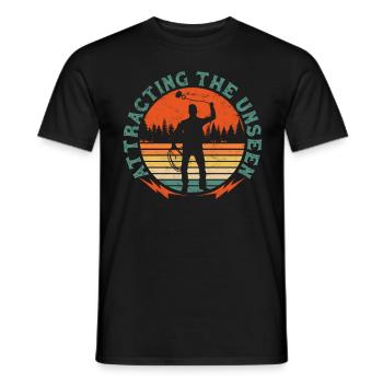 Magnet Fishing Metal Fishing Attracting The Unseen - Men's T-Shirt - black - Front - AI Model Male 178 light (178cm)