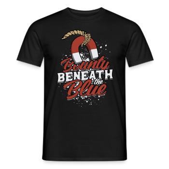 Magnet Fishing Bounty Beneath The Blue - Men's T-Shirt - black - Front - AI Model Male 178 light (178cm)
