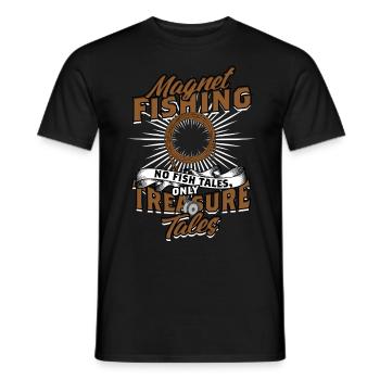 Magnetangeln Metallfischen Magnetfischen - Männer T-Shirt - Schwarz - Vorne - AI Model Male 178 light (178cm)