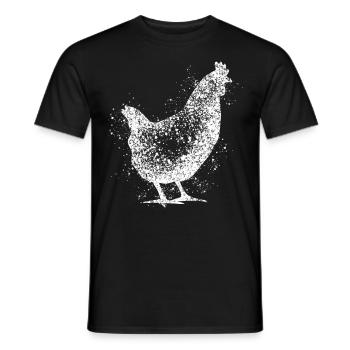 Chicken Farm Poultry Farmer Chickens - Men's T-Shirt - black - Front - AI Model Male 178 light (178cm)