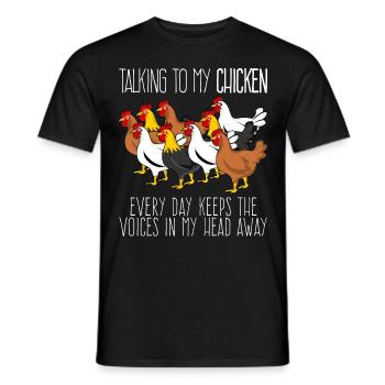 Chickens Poultry Chicken Farmer - Men's T-Shirt - black - Front - AI Model Male 178 light (178cm)